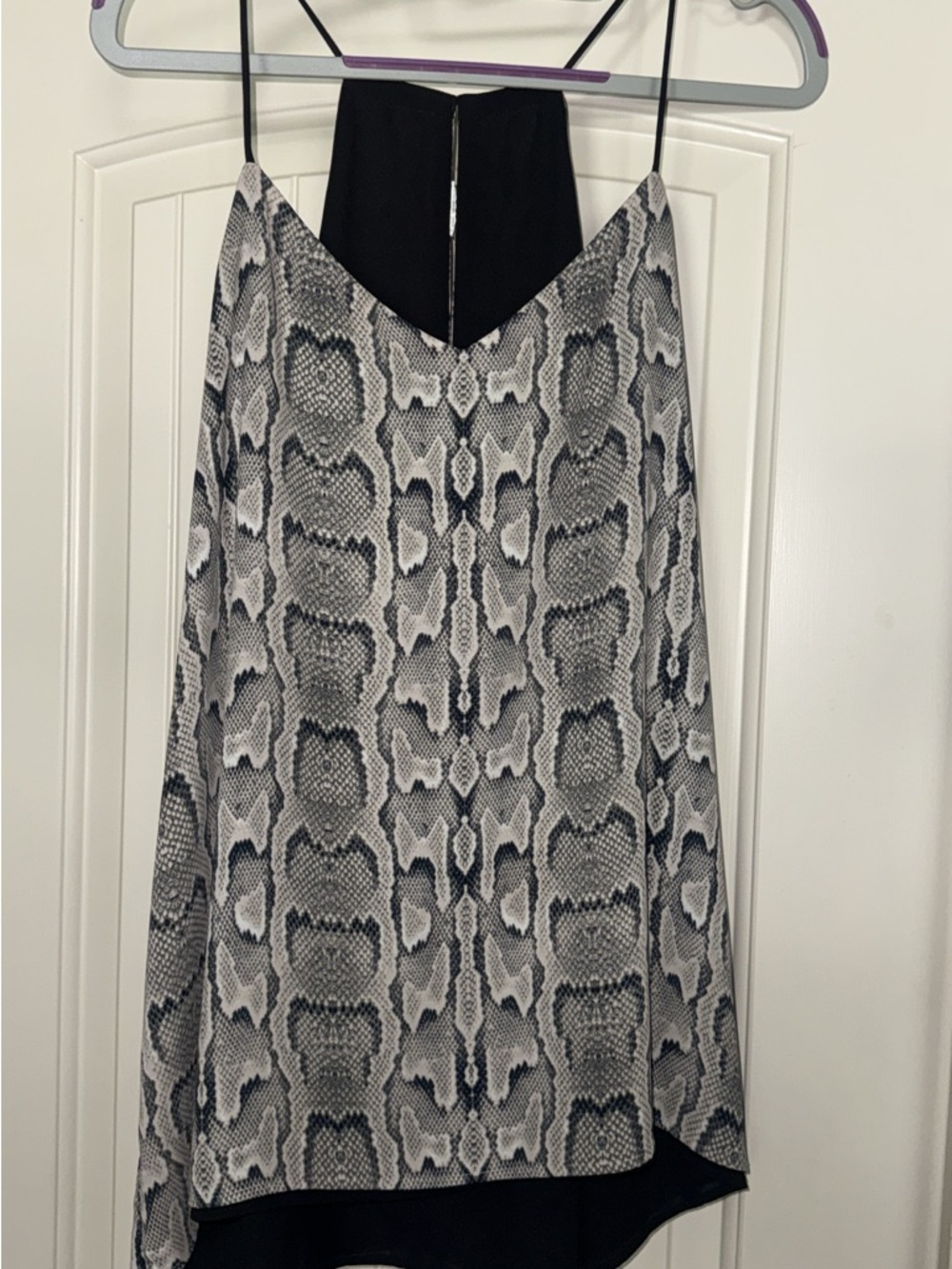 Express Black and Gray Snake Print Camisole (REVERSIBLE)